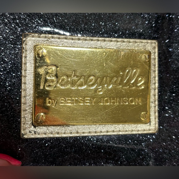 Betseyville by Betsey Johnson Black Sparkly Bag/Purse - Picture 5 of 14